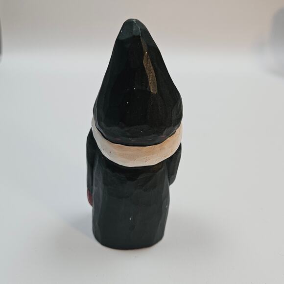 Vintage  Hand-carved wooden Eddie Walker Santa Figure Holding Gift 4.5" - Picture 4 of 7